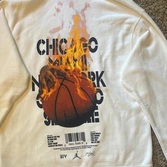 Nike Air Jordan AJ 4 Legacy Pullover White Hoodie Sample - Picture 2 of 11